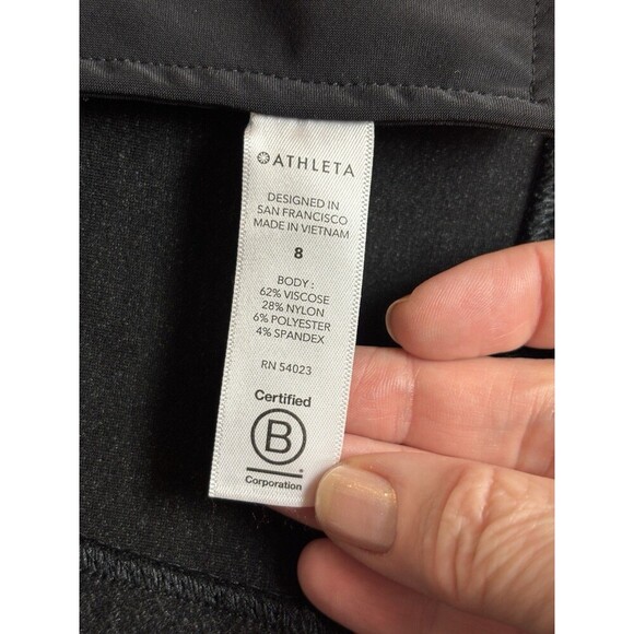 Athleta Venice Blazer Dark Heather Grey 8 Stretch Single Breasted - Picture 5 of 14